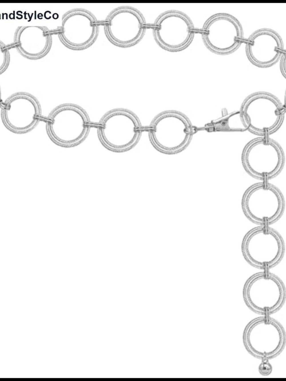 Metal Waist Chain Chunky O-Ring Link Belt for Dresses